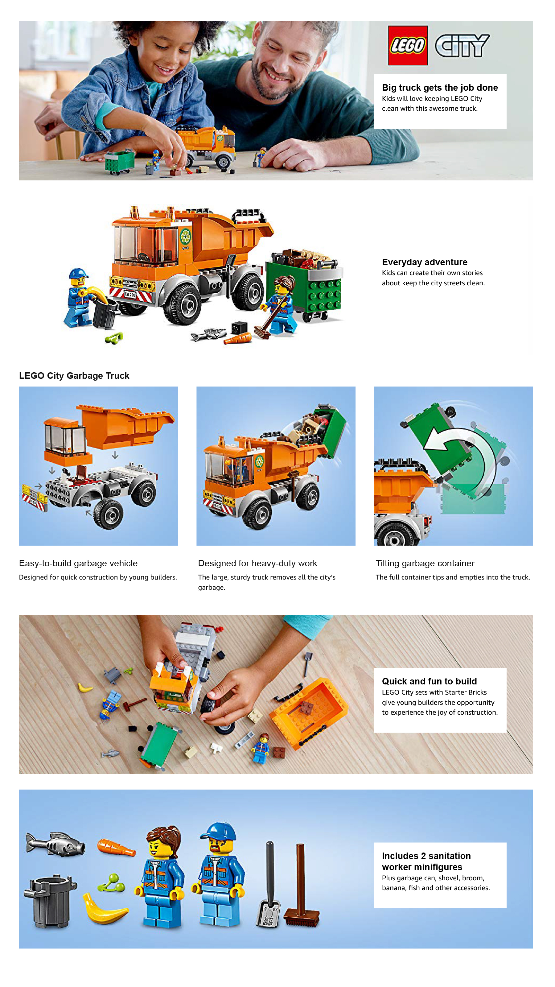 lego city great vehicles garbage truck 60220